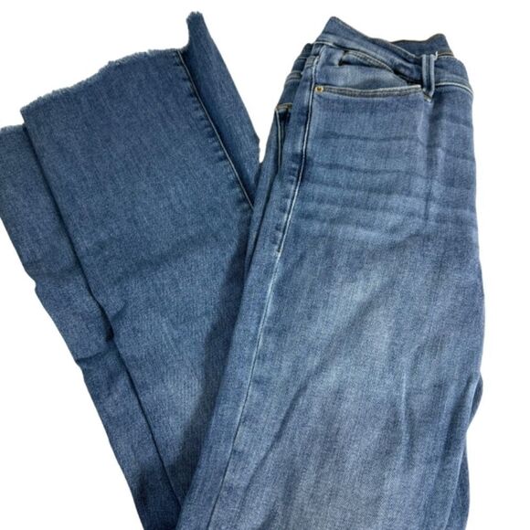 Frame Denim Le High Flare High Waist Raw Hem Flare Leg Jeans Sz 26 - Picture 2 of 9